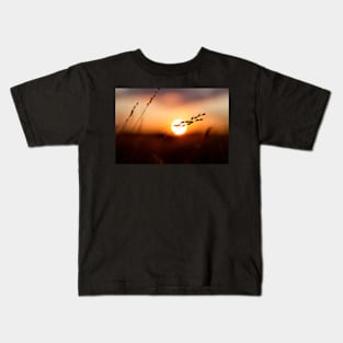 Sunset on a Summer meadow Kids T-Shirt